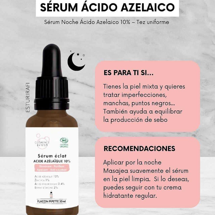 Cuidado Personal Clémence & Vivien Cosm Tica Facial | S Rum Noche Acido Azelaico 10% Tez Uniforme | 30Ml