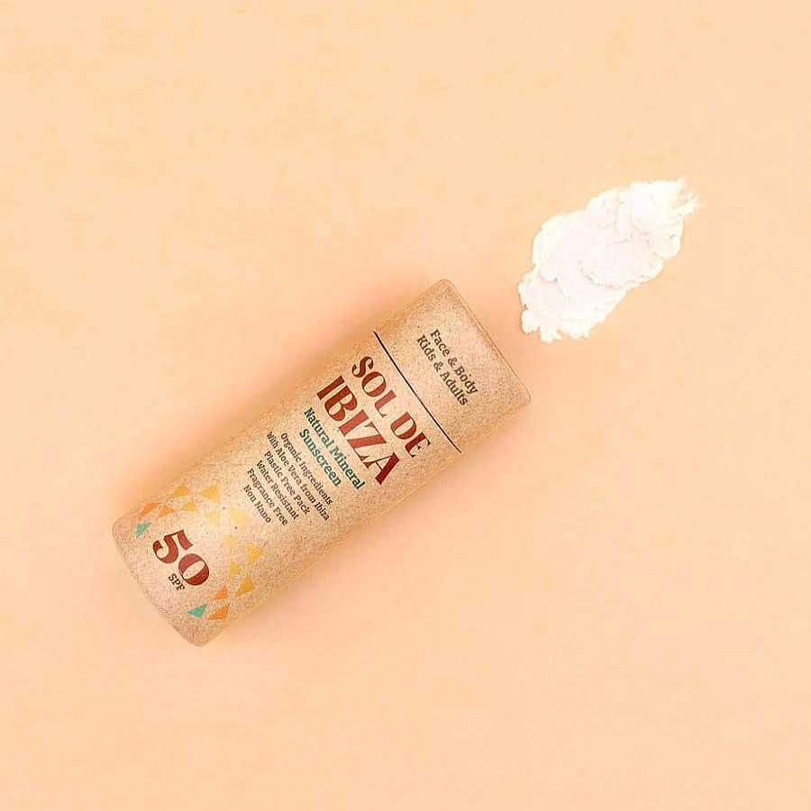 Cuidado Personal Sol de Ibiza Cosm Tica Corporal | Protector Solar Natural Mineral Spf50 En Stick Sol De Ibiza | 40G