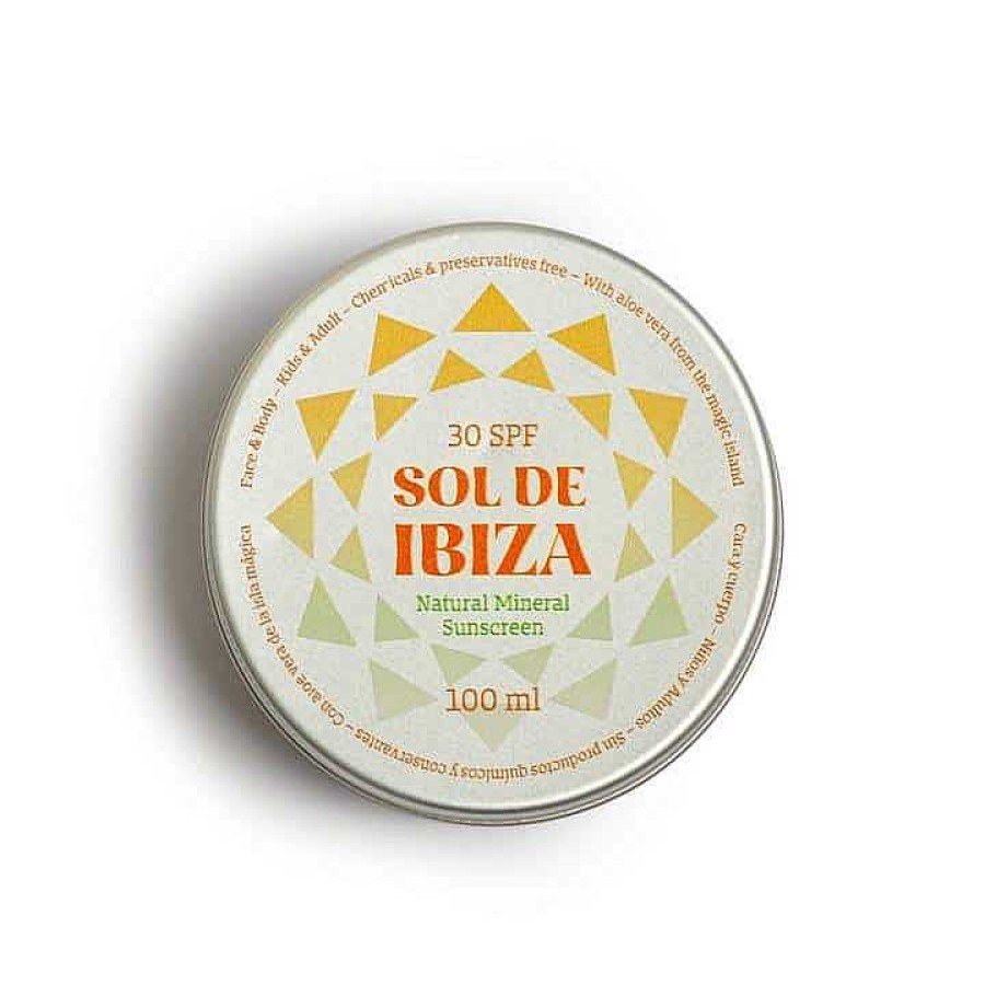 Cuidado Personal Sol de Ibiza Cosm Tica Corporal | Protector Solar Natural Mineral Spf30 Sol De Ibiza | 100Ml